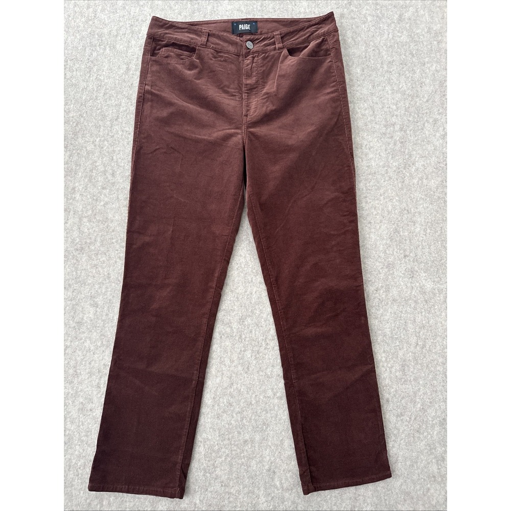 Paige Straight Ankle Corduroy Jeans Brown Womens 30